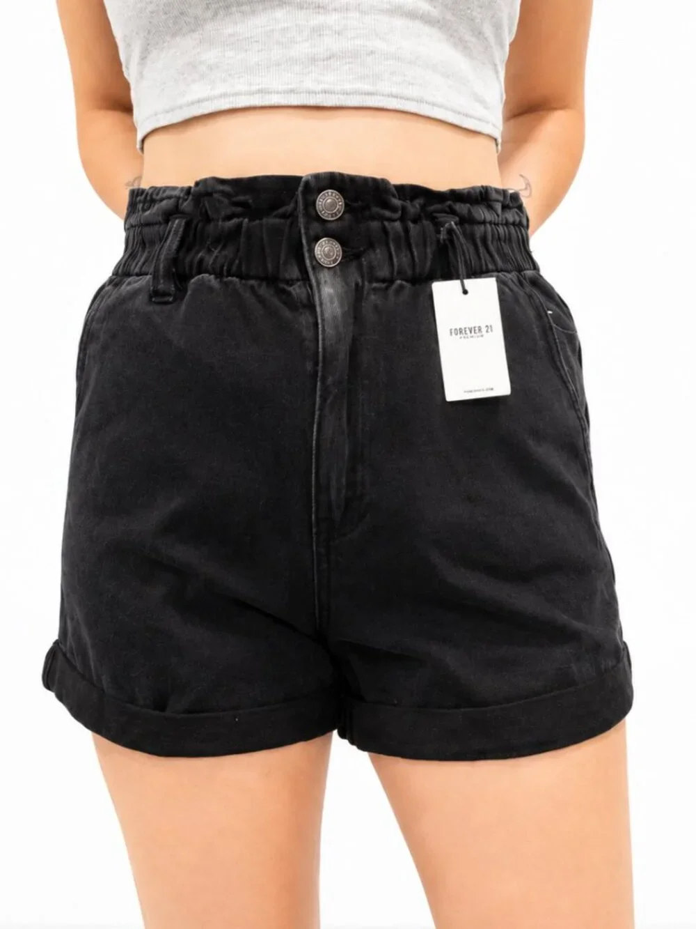 NWT Black Denim Shorts